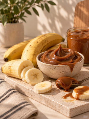 Banana y dulce de leche para esencia aromática