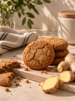 Galletas y jengibre para esencia aromática
